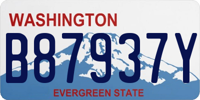 WA license plate B87937Y