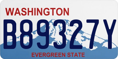 WA license plate B89327Y