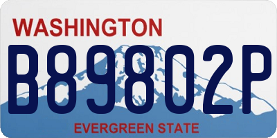 WA license plate B89802P