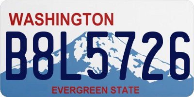 WA license plate B8L5726