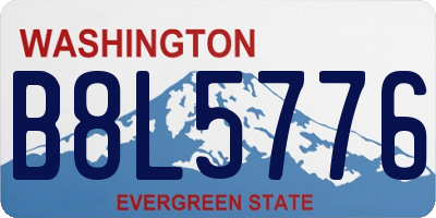 WA license plate B8L5776