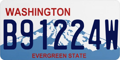 WA license plate B91224W