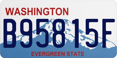 WA license plate B95815F