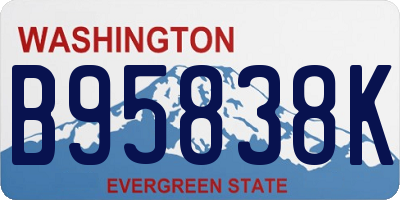 WA license plate B95838K