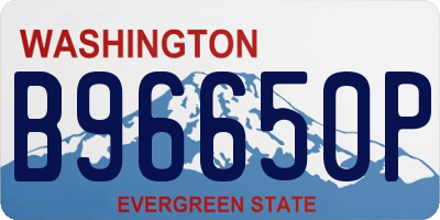 WA license plate B96650P