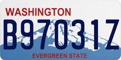 WA license plate B97031Z