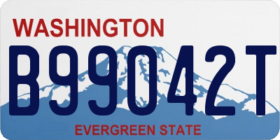 WA license plate B99042T