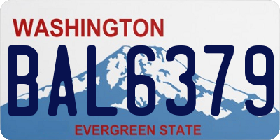 WA license plate BAL6379