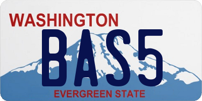 WA license plate BAS5