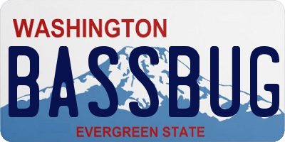 WA license plate BASSBUG