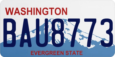 WA license plate BAU8773