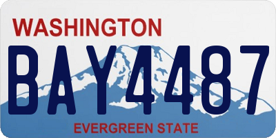 WA license plate BAY4487