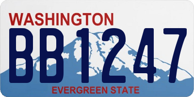 WA license plate BB1247