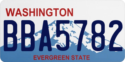 WA license plate BBA5782