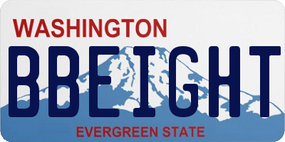 WA license plate BBEIGHT