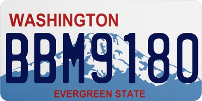 WA license plate BBM9180