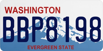 WA license plate BBP8198