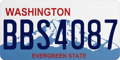 WA license plate BBS4087