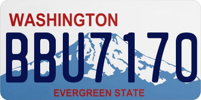 WA license plate BBU7170