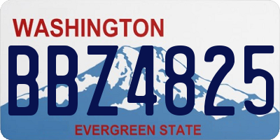 WA license plate BBZ4825