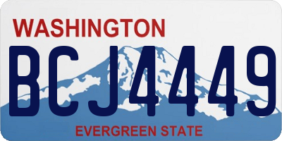 WA license plate BCJ4449