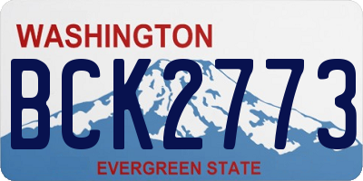 WA license plate BCK2773