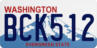 WA license plate BCK512