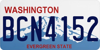 WA license plate BCN4152