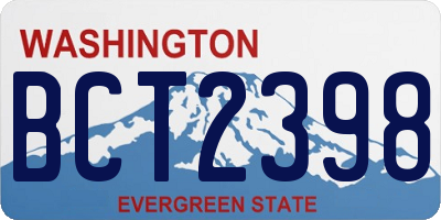 WA license plate BCT2398