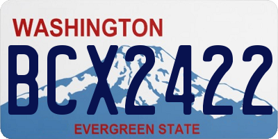 WA license plate BCX2422