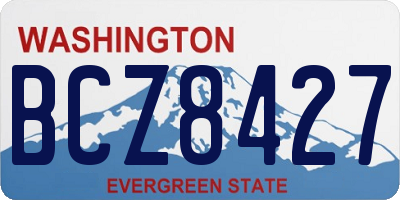 WA license plate BCZ8427