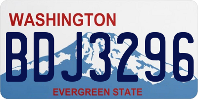 WA license plate BDJ3296