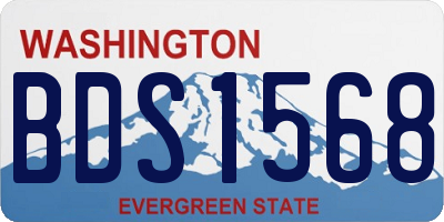 WA license plate BDS1568