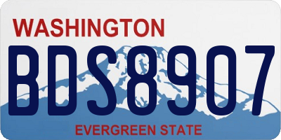 WA license plate BDS8907