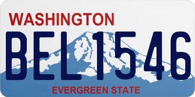 WA license plate BEL1546