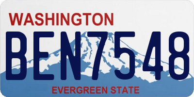 WA license plate BEN7548