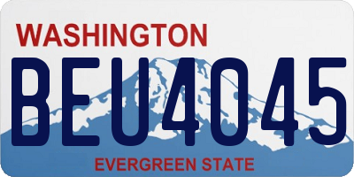 WA license plate BEU4045