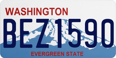 WA license plate BEZ1590