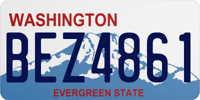 WA license plate BEZ4861