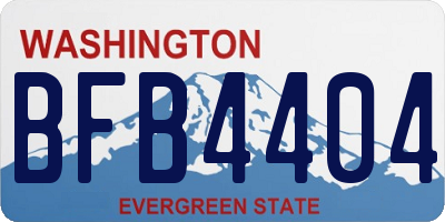 WA license plate BFB4404