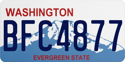 WA license plate BFC4877