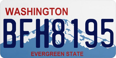 WA license plate BFH8195