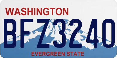 WA license plate BFZ3240