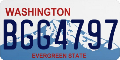 WA license plate BGG4797