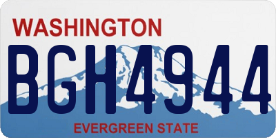 WA license plate BGH4944