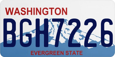 WA license plate BGH7226