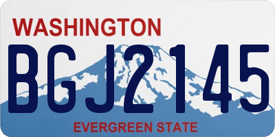 WA license plate BGJ2145