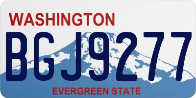 WA license plate BGJ9277