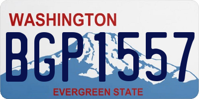 WA license plate BGP1557