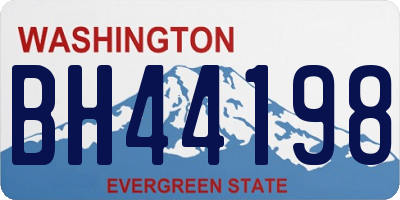 WA license plate BH44198